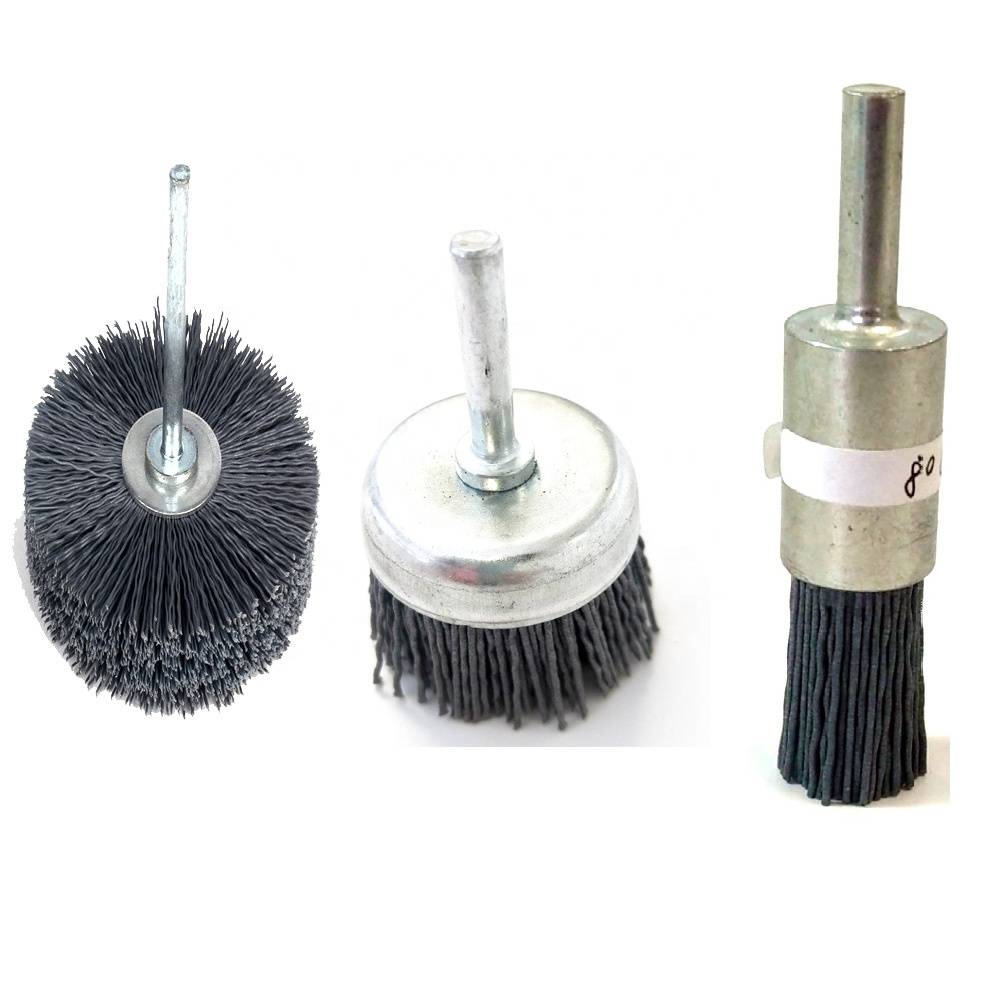 Abrasive Nylon Bristle Brush Drill Set